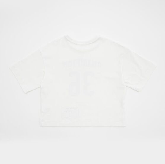 07802087-40 Белая футболка в спортивном стиле для девочки белый,красный фото №2