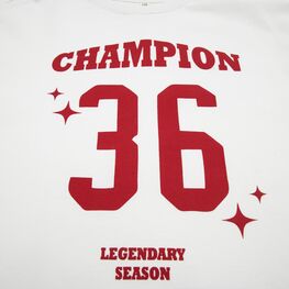 07802087-40 Белая футболка в спортивном стиле для девочки белый,красный фото №3