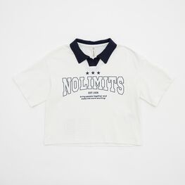 07802088-40 Белая футболка в спортивном стиле для девочки белый,синий