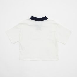 07802088-40 Белая футболка в спортивном стиле для девочки белый,синий фото №2