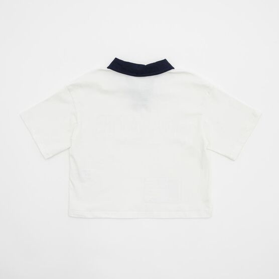 07802088-40 Белая футболка в спортивном стиле для девочки белый,синий фото №2