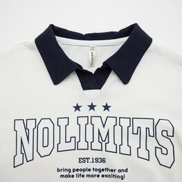 07802088-40 Белая футболка в спортивном стиле для девочки белый,синий фото №3