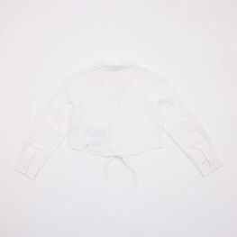 07803003-40 Белая рубашка с завязками на лето для девочки белый фото №2