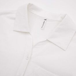 07803003-40 Белая рубашка с завязками на лето для девочки белый фото №3