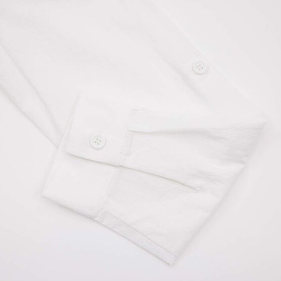 07803003-40 Белая рубашка с завязками на лето для девочки белый фото №4