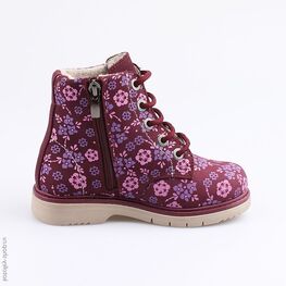 552135-32 Ботинки для девочки бордовый фото №2