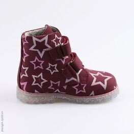 152228-32 Ботинки для девочки бордовый фото №2