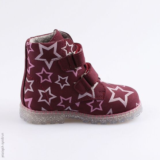 152228-32 Ботинки для девочки бордовый фото №2