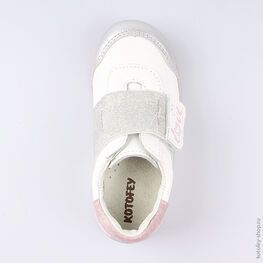 332108-21 Полуботинки для девочки бел-срб фото №4