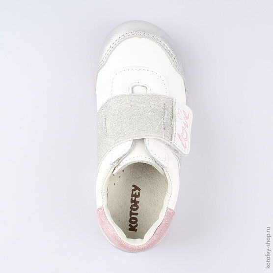 332108-21 Полуботинки для девочки бел-срб фото №4