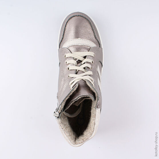 752137-32 Ботинки для девочки серебрист. фото №4