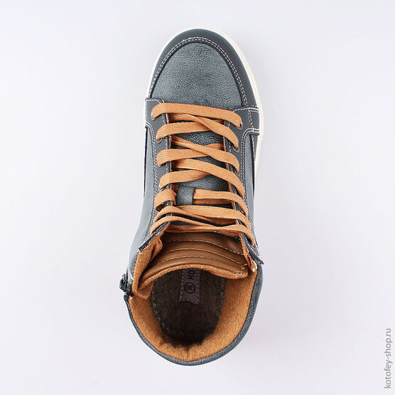 754016-33 Ботинки для мальчики син-беж фото №4