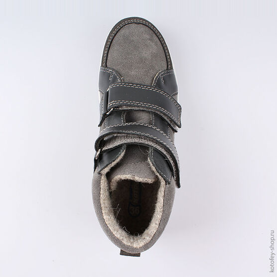 752108-32 Ботинки для мальчики серый фото №4