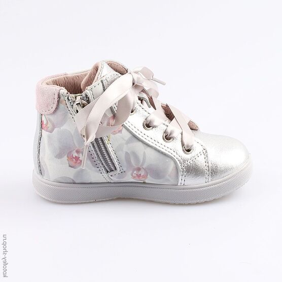 252124-23 Ботинки для девочки сер-срб фото №2