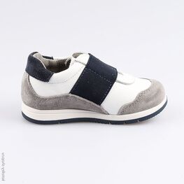 132128-23 Полуботинки для мальчики бел-син-сер фото №2