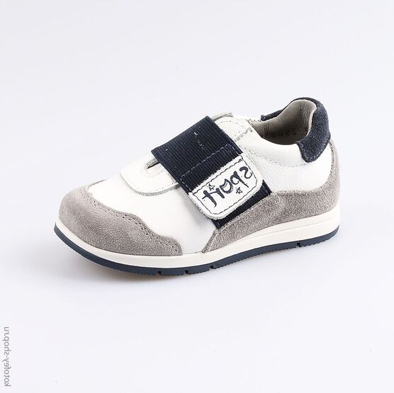 132128-23 Полуботинки для мальчики бел-син-сер