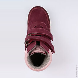 552120-35 Ботинки для девочки бордовый фото №4