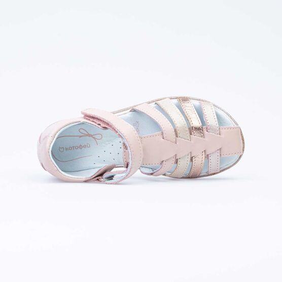 522150-22 Босоножки для девочки кожаные для девочки розовый фото №4