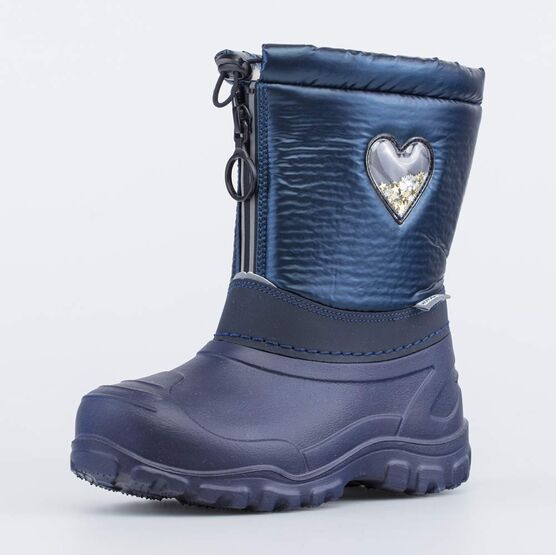 264022-42 Сноубутсы на молнии для девочки синий