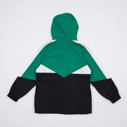 07772002-40 Детская ветровка с капюшоном для мальчики зеленый + черный фото №2
