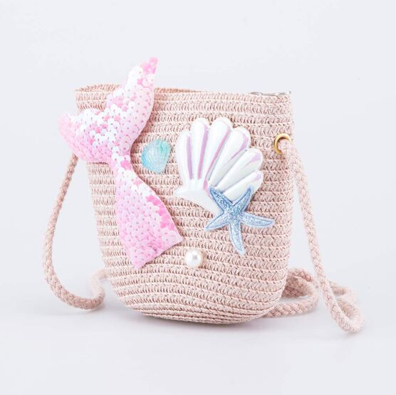 02802353-40 Сумка плетеная детская бежевый для девочки бежевый фото №2