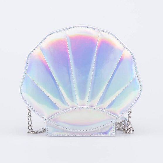 02802354-40 Сумка детская Ракушка серебристый для девочки серебристый фото №3