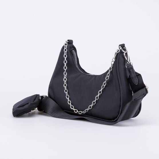 02802356-40 Сумка-багет детская черный для девочки черный фото №2