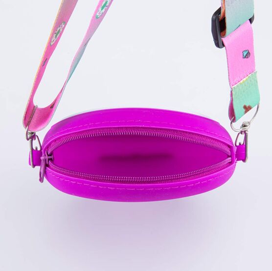 02802357-40 Сумка силиконовая Леденец для девочки белый + фиолетовый фото №4