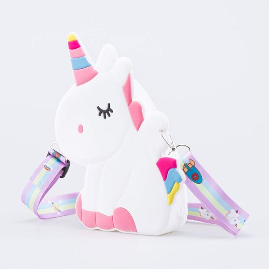 02802358-40 Сумка силиконовая Единорог для девочки белый фото №2