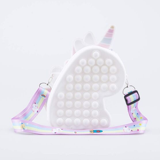 02802358-40 Сумка силиконовая Единорог для девочки белый фото №3