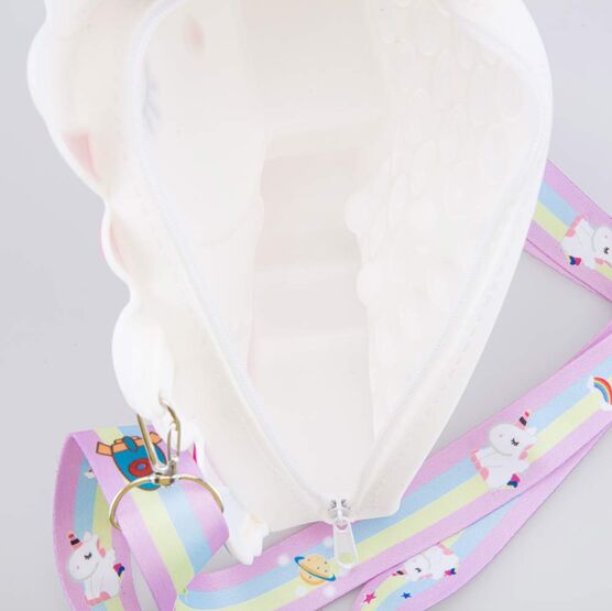 02802358-40 Сумка силиконовая Единорог для девочки белый фото №5