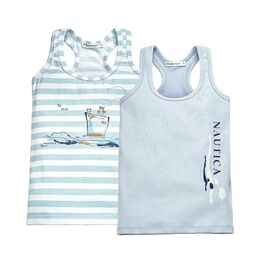 07754005-40 Комплект из 2-х маек, голубой для мальчики голубой фото №2