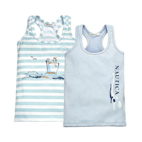 07754005-40 Комплект из 2-х маек, голубой для мальчики голубой фото №2