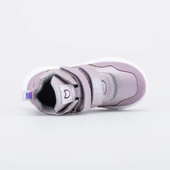 352323-30 Демисезонные ботинки на липучках Стиль сиреневый для девочки сиреневый фото №4