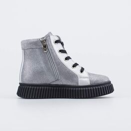 352387-32 Утепленные ботинки для девочки Звездочки для девочки серый фото №2