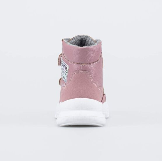 352388-31 Утепленные ботинки с липучками для девочки розовый фото №5