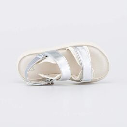 524136-21 Летние сандалии для девочки для девочки бежевый,серебристый фото №4