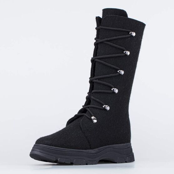 Высокие ботинки на шнурках для девочки цвет черный купить за 2990 винтернет-магазине Котофей с доставкой: цена, фото,отзывы
