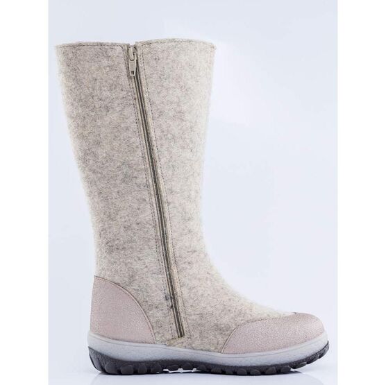 867074-43 Валенки с вышивкой Гуслица для девочки светло-серый фото №2