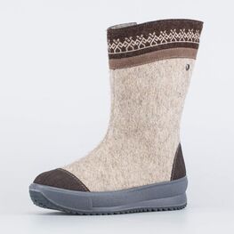 867080-44 Женские валенки на молнии для девочки бежевый