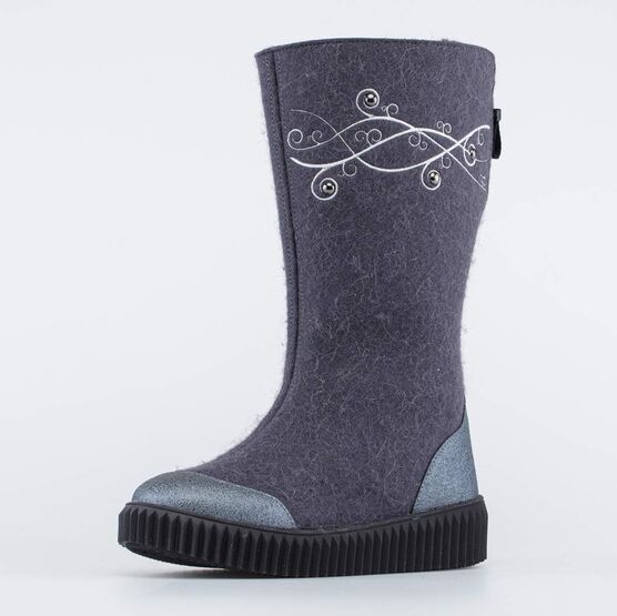 867096-42 Валенки с потайной молнией серый для девочки серый