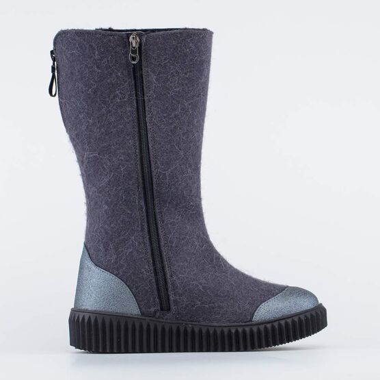 867096-42 Валенки с потайной молнией серый для девочки серый фото №2