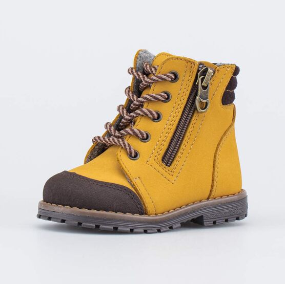 152358-31 Утепленные ботинки для мальчика для девочки коричнев.