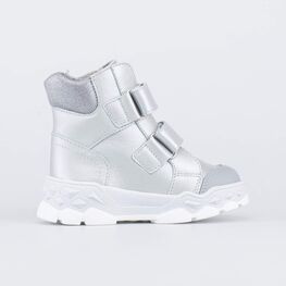 152360-45 Зимние ботинки на липучках серебро для девочки серебрист. фото №2