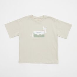 07702079-40 Бежевая футболка с принтом для мальчика для мальчики бежевый
