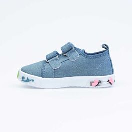 331204-11 Кеды с LED-подсветкой на подошве для девочки голубой фото №2