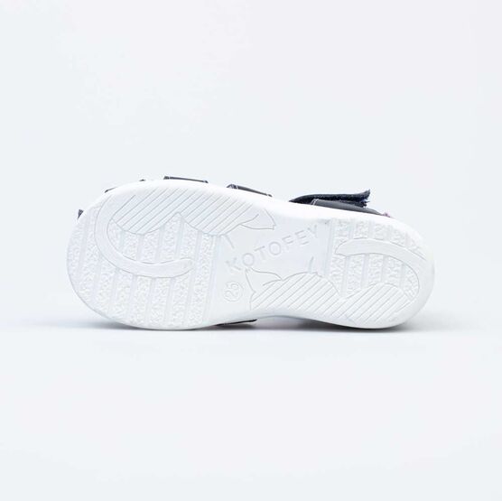 322134-21 Босоножки для девочки кожаные для девочки син-роз фото №3