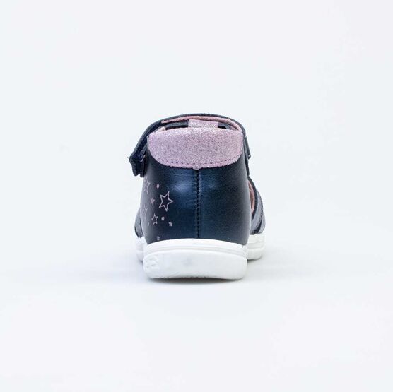 322134-21 Босоножки для девочки кожаные для девочки син-роз фото №5