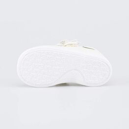 231286-12 Праздничные текстильные туфли Бабочка для девочки беж-зол фото №3