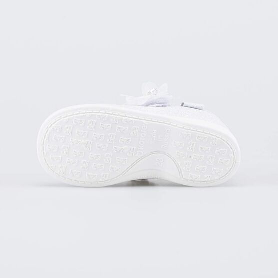 231287-12 Праздничные текстильные туфли Цветы для девочки серебристый фото №3